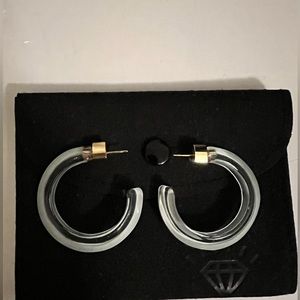 Alison Lou LOUcite hoops in light blue